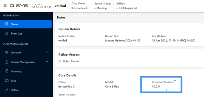 Status with Firmware
